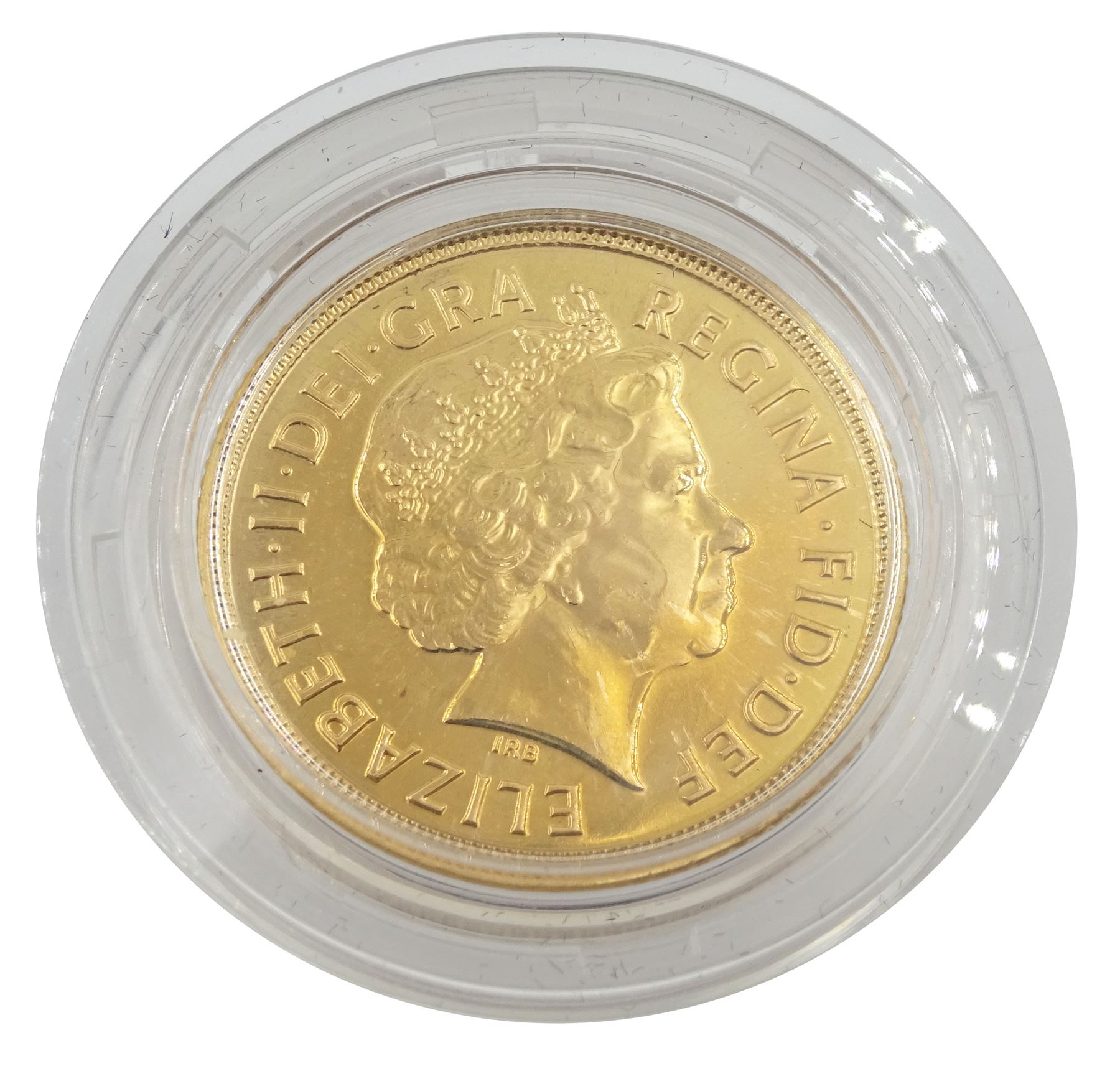 Queen Elizabeth II 2012 Diamond Jubilee celebration gold full sovereign coin, limited presentation edition No. 1903 / 2012, boxed with certificate