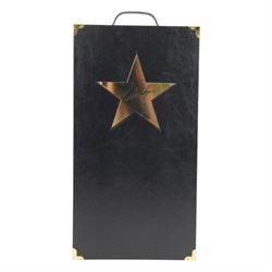 Franklin Mint Marilyn Monroe portrait doll, dressed in Gentleman Prefer Blondes pink dress, together with a wardrobe trunk and four outfits, comprising white dress from The Seven Year Itch, black dress from Some Like It Hot, red glitter dress with feather headress from The Seven Year Itch and the 'Happy Birthday Mr President' nude dress, all boxed with certificate of authenticity