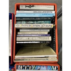 Extremely large collection of reference books on painting and decorative art, to include artist’s monographs, exhibition catalogues, Graves Royal Academy Exhibitors, Paintings in Public Ownership, artist dictionaries, etc (13 boxes) 
Notes: COLLECTION FROM DUGGLEBY STORAGE, GREAT HILL, EASTFIELD, SCARBOROUGH, YO11 3TX