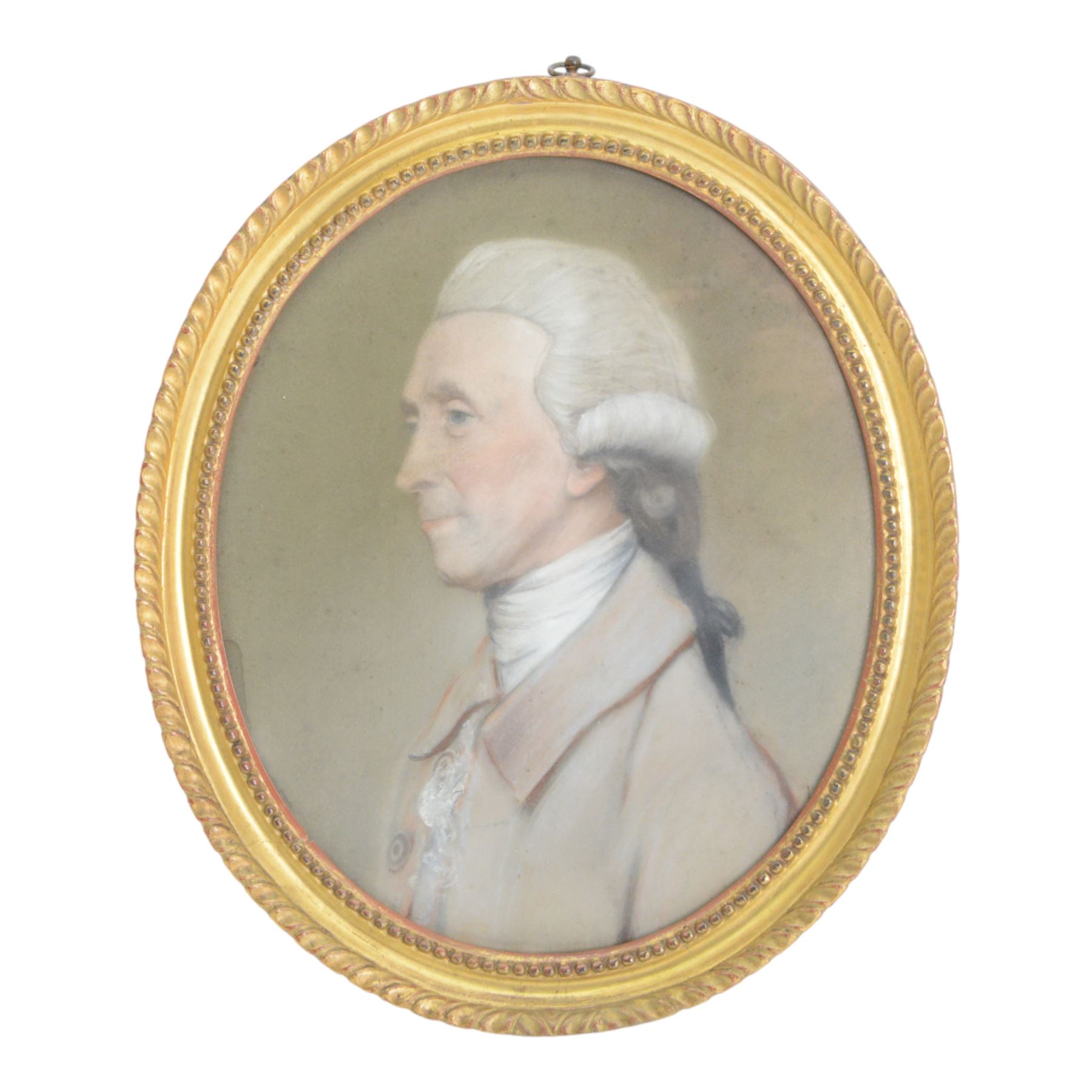 English School (Late 18th century): 
Henry Chichester (1724–1799) of Northcote, Devon, and Northover, Somerset and his second wife, Elizabeth Elizabeth Chichester (née Prideaux, 1732–1794), daughter of Sir John Prideaux, 6th Baronet,
Pair of pastel portraits 
Oval
Gilt framed
Named verso
30.5cm x 25cm

The Chichesters were an established Devonshire family whose ancestral seat at Northcote, near East Down formed the foundation for their prominence in North Devon. Through inheritance, Henry Chichester also acquired the Northover estate in Somerset, following the extinction of the Hody male line, whilst also retaining his Northcote property. Henry and Elizabeth’s marriage united two distinguished local families, the Chichesters and the Prideauxs of Netherton. Over the centuries, the Chichesters amassed a notable collection of art, furnishings, and manuscripts, reflecting their cultural interests and status. Their descendants later inherited and established the Arlington Court estate, which remained the family seat for over 300 years until it was entrusted to the National Trust in the 20th century.

Provenance: By family descent from the Chichesters of Arlington Court, Devon; from the collection of Andrew Chichester Everitt.