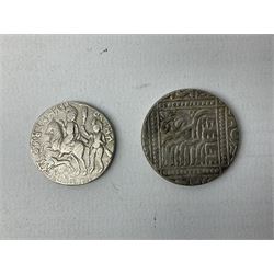 Para-numismatic and miscellaneous items, including enamelled coins, coin weights, model/toy coinage, gaming token, Indian temple tokens etc