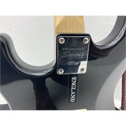 Fender Squier Strat Affinity six-string electric guitar with 20th anniversary plaque verso, serial no.CY20815325 L99cm; in soft carrying case