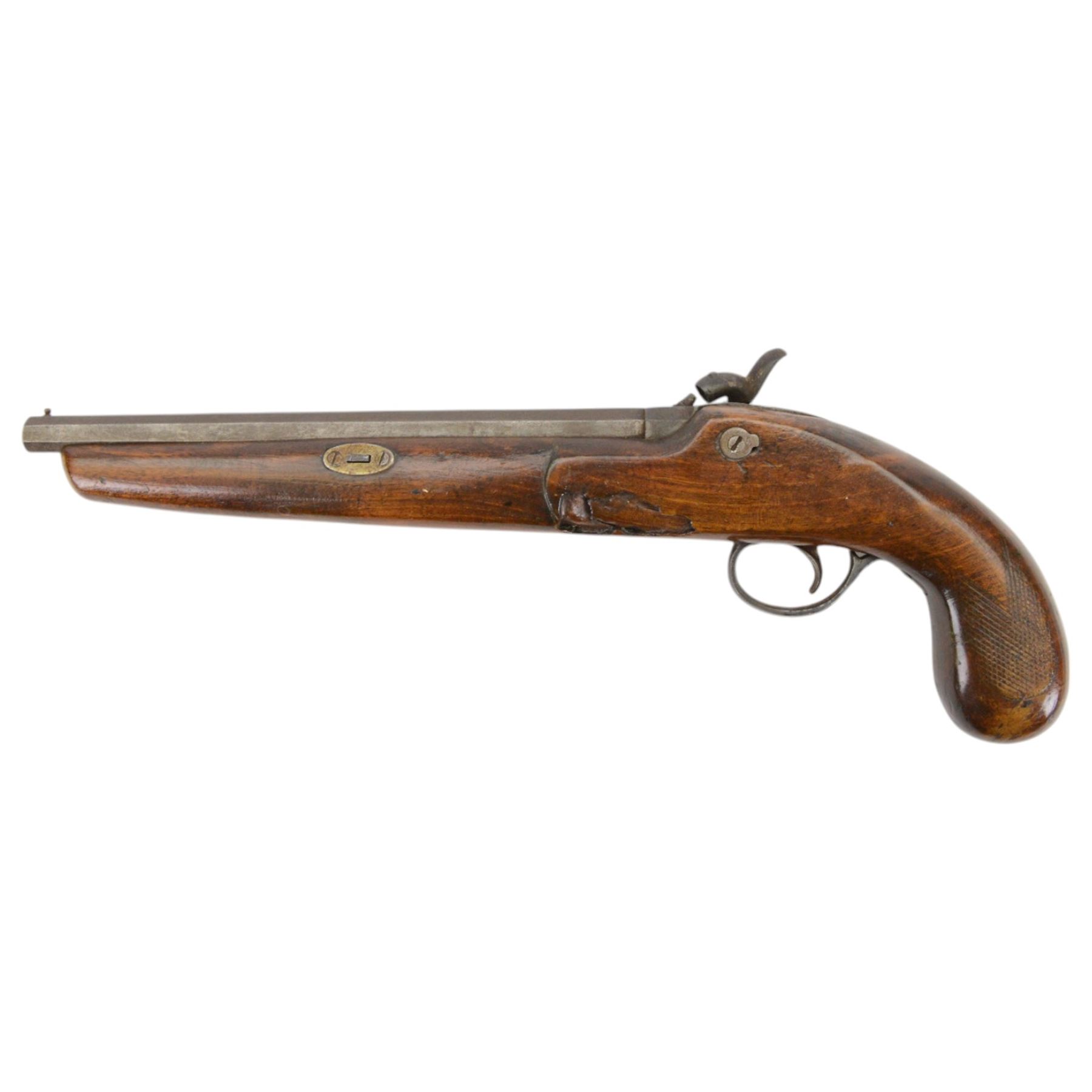 18th century flint lock pistol, with 12