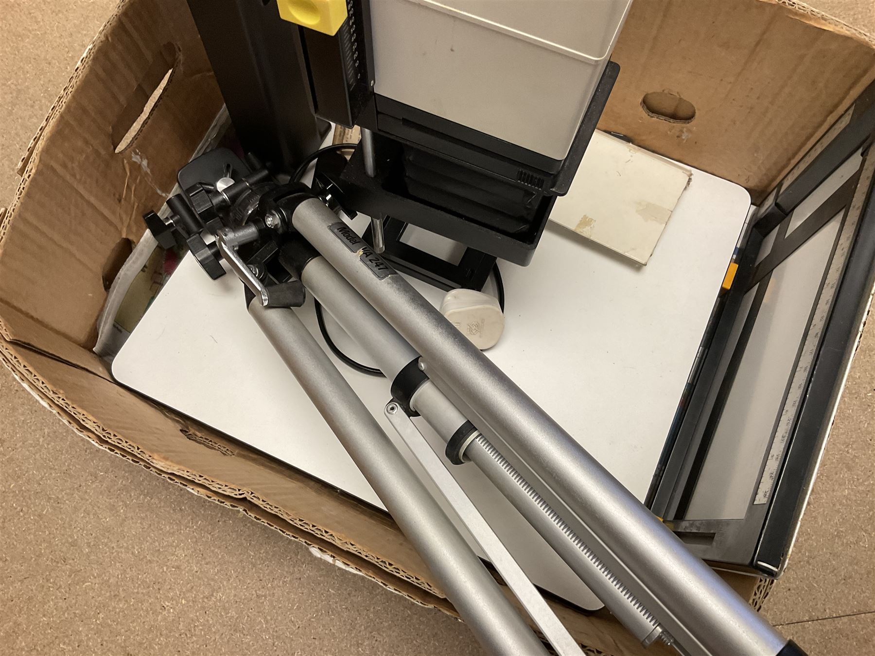 Eumig 607 D film projector in box, together with Durst C65 enlarger