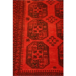  Persian Bokhara red ground rug, 187cm x 147cm  