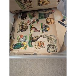 Collection of Victorian and later scrapbook pieces