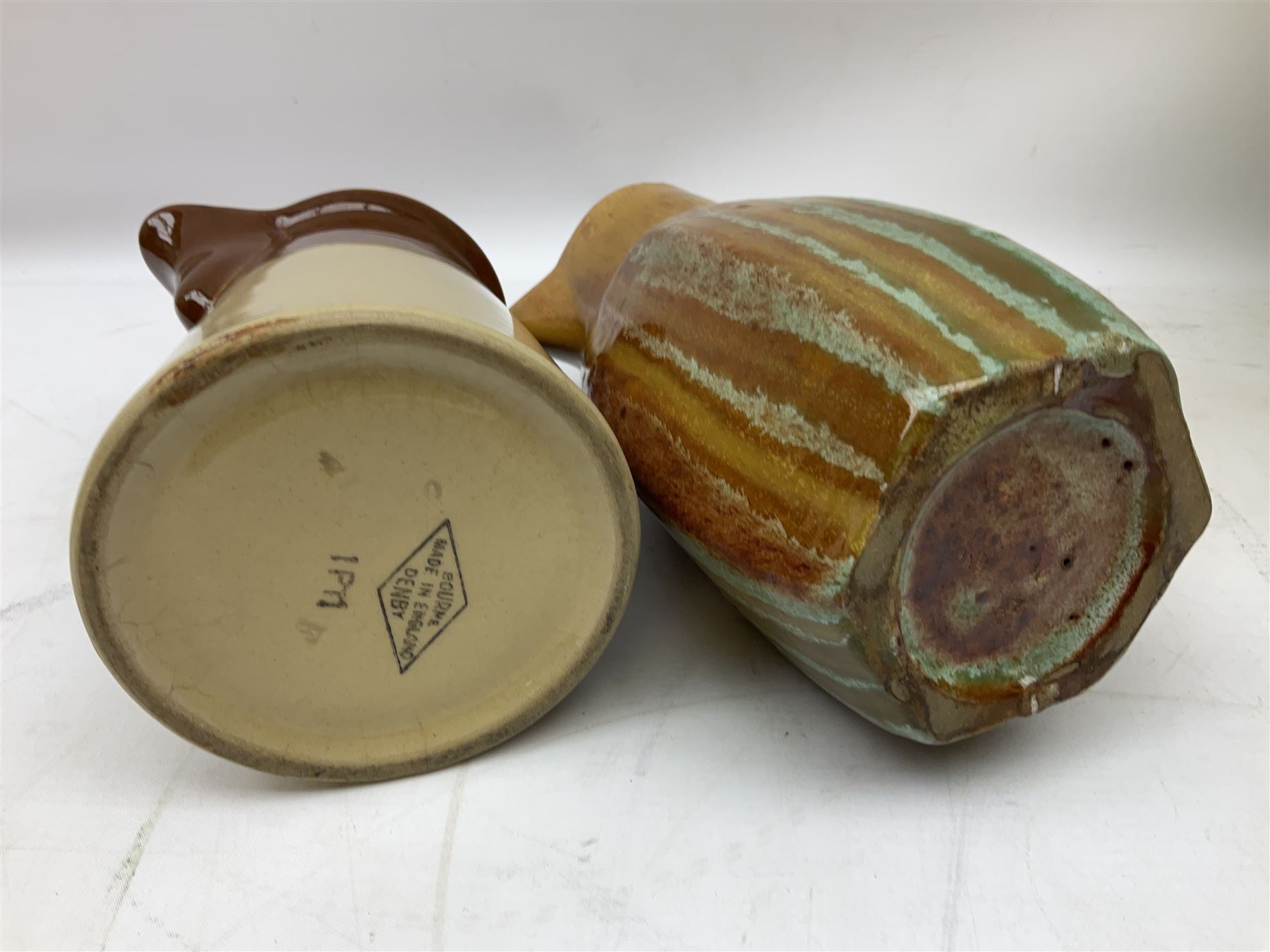 Grimwades Byzanta ware bowl in the Watteau pattern, D41.5cm, together with Sylvac vase, Bell's Whisky decanter, Denby stoneware teapot etc