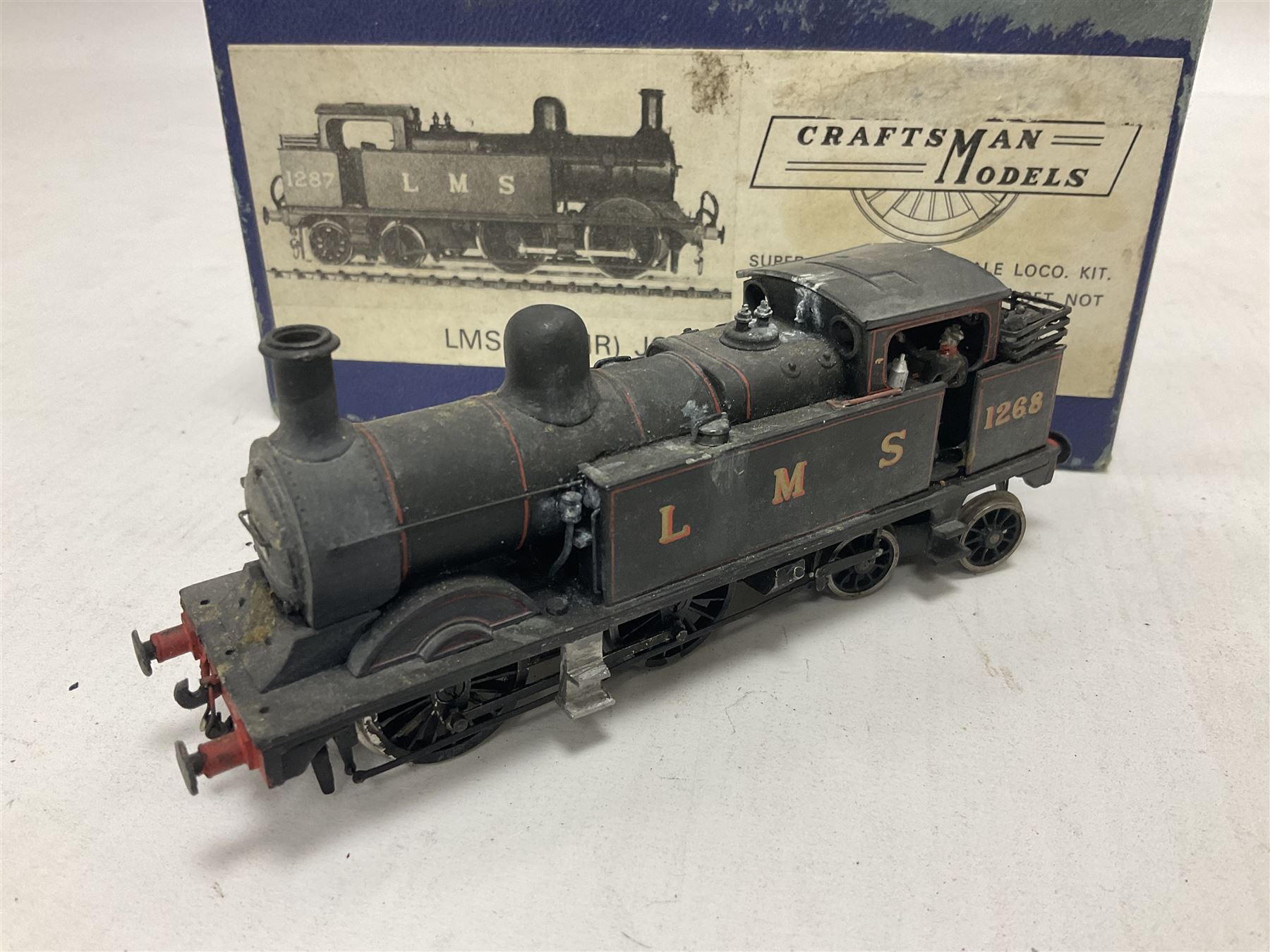 ‘00’ gauge - three kit built steam locomotives comprising GER Class S69/B12 4-6-0 no.1510 finished in GER blue, with McGowan Models box; Aspinall Class 1008 2-4-2T no.50887 finished in BR black, with McGowan Models box; MR/LMS Class 1P 0-4-4T no.1268 finished in LMS black with Craftsman Models box (3) 