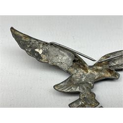 Five WW2 German peaked cap badges, four with double-pinned backs