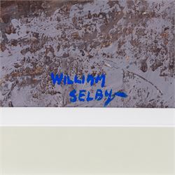 William Selby (Northern British 1933-): 'Cottages at Gunnerside' in Swaledale, oil on board signed, titled verso 45cm x 76cm