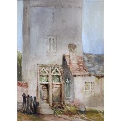 Henry Barlow Carter (British 1804-1868): 'Bishophill Junior York', watercolour unsigned, titled attributed and dated 1860 on John Linn of Scarborough label verso 19cm x 14cm