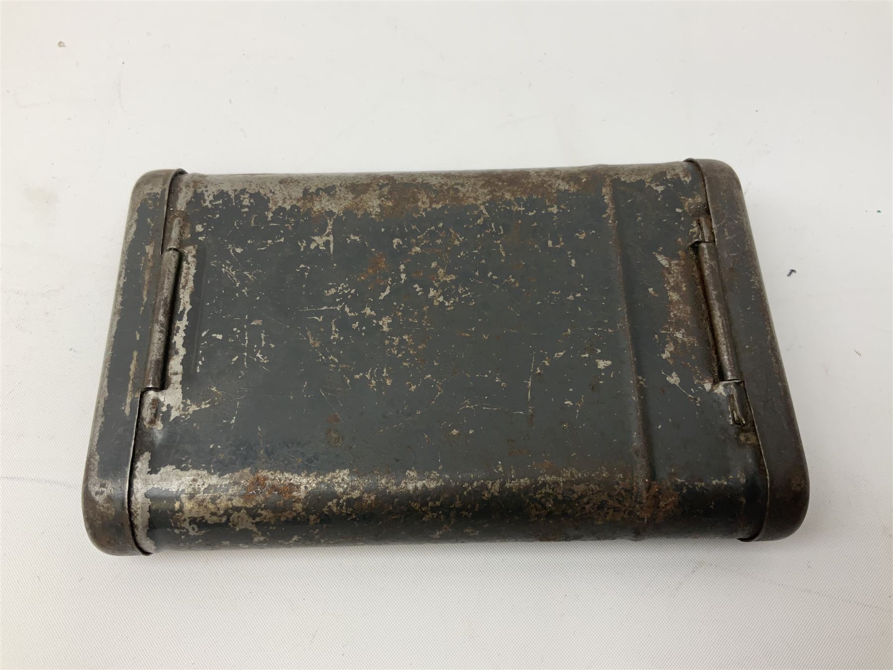 WW2 German - Lufft made compass marked ' Original Bezard ' with heliograph signalling mirror to interior; and a K98 rifle cleaning kit in original tin (2)