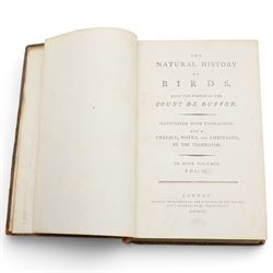 Buffon, Georges Louis le Clerc, Comte de - 'The Natural History of Birds', from the French, nine volumes 1st edition in English with engraved plates printed for A Strahan, T Cadell and J Murray, 1793 uniformly bound in tree calf