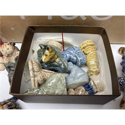 Large collection of Wade Whimsies and other similar animal figures 