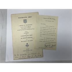 CHURCHILL WINSTON S.: (1874-1965) British Prime Minister 1940-45, 1951-55. Nobel Prize winner for Literature, 1953; post-WW2 T.L.S., to Miss Maclellan from Elizabeth Gilliatt Private Secretary thanking her on behalf of Churchill 