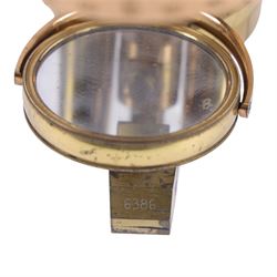 19th century brass binocular microscope by R&J Beck, 31 Cornhill London, numbered 6386, with rack and pinion focusing, housed in wooden case with case of accessories, including eyepieces, objective lenses and condenser