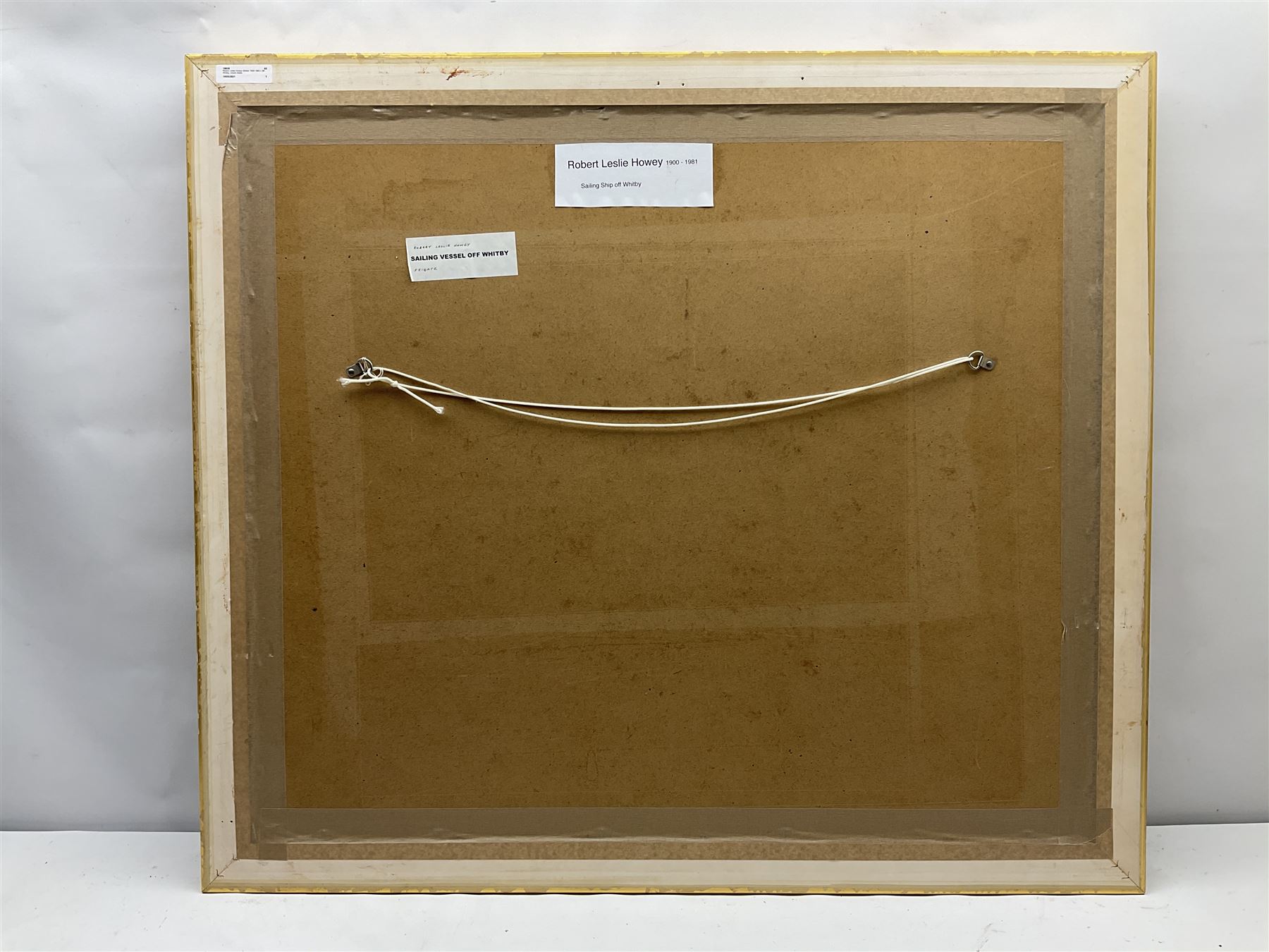 Robert Leslie Howey (British 1900-1981): Sailing Vessel off Whitby, charcoal and watercolour heightened in white signed 49cm x 62cm