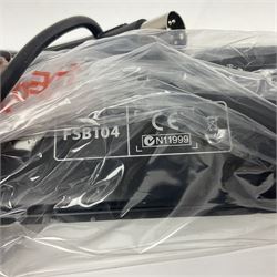 As new Bugera 333XL Infinium Hardcore 120-watt 3-channel tube amplifier head with reverb and Infinium tube life multiplier; date code 1507; number S1500576AAC L69cm; boxed with foot controller, power cable and paperwork