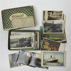 Cunard Cruises souvenir brochures and other ephemera, mostly relating to RMS Lancastria and SS Carinthia, together with 1930s postcards and photographs from around the world, etc