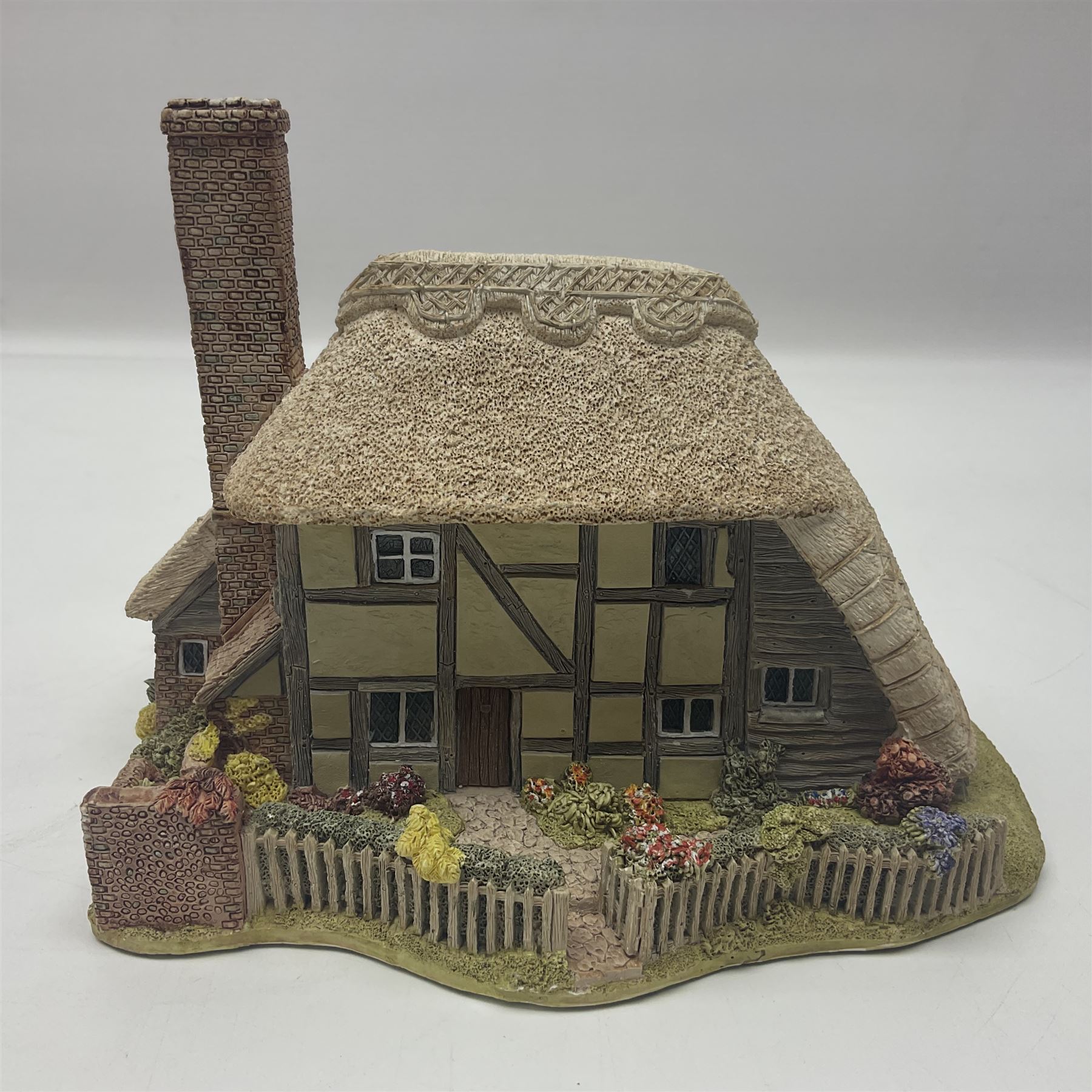 Ten Lilliput Lanes, comprising from Midlands Region Witham Delph, Jun and Disorderly, From South West Region Puffin Row, Moonlight Cove, The Cuddy, and from South West Region, The Rustlings, Saxton Cottage (1988), Marigold Meadow, Calendar Cottage and Little Lupins, all with boxes and deeds 