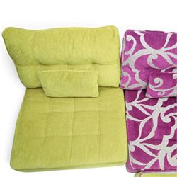 Fama - 'Arianne Love' modular sofa, comprising five sections; two corner 'C' sections, seat 'A' section and footstool, raised on bun feet