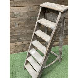 Vintage wooden step ladders  - THIS LOT IS TO BE COLLECTED BY APPOINTMENT FROM DUGGLEBY STORAGE, GREAT HILL, EASTFIELD, SCARBOROUGH, YO11 3TX