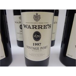 Warre's 1997 vintage port, bottled in 1999, 75cl, 20%vol, seven bottles