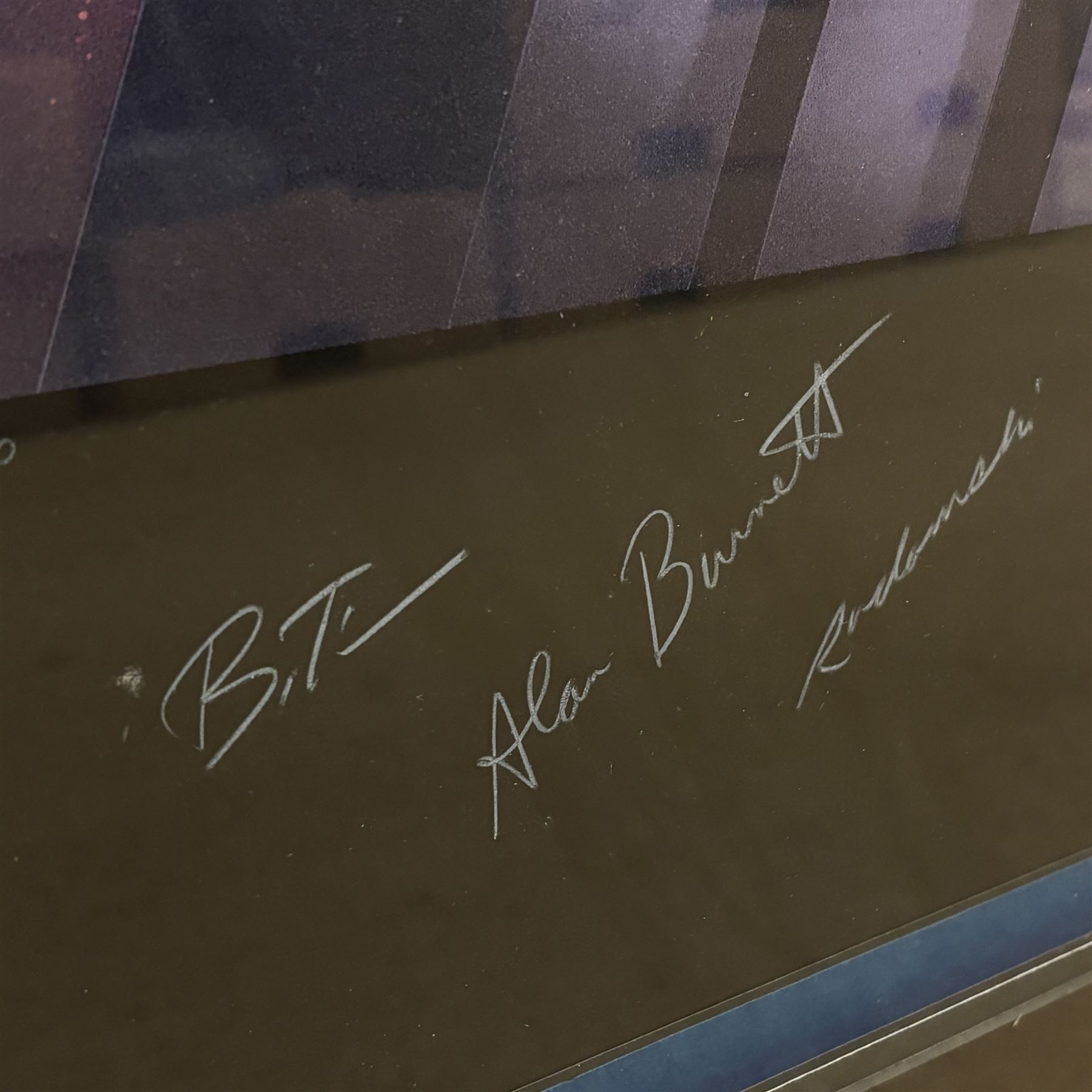 Limited edition ‘Batman Lightning’ Batman Animated Series framed print, signed by the voice actors, limited edition no 28/500, H77cm including frame