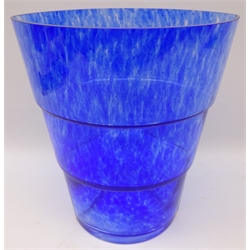  Large Kosta Boda Mezzo Stepped glass vase by Ann Wahlstrom, H30cm x W24.5cm   