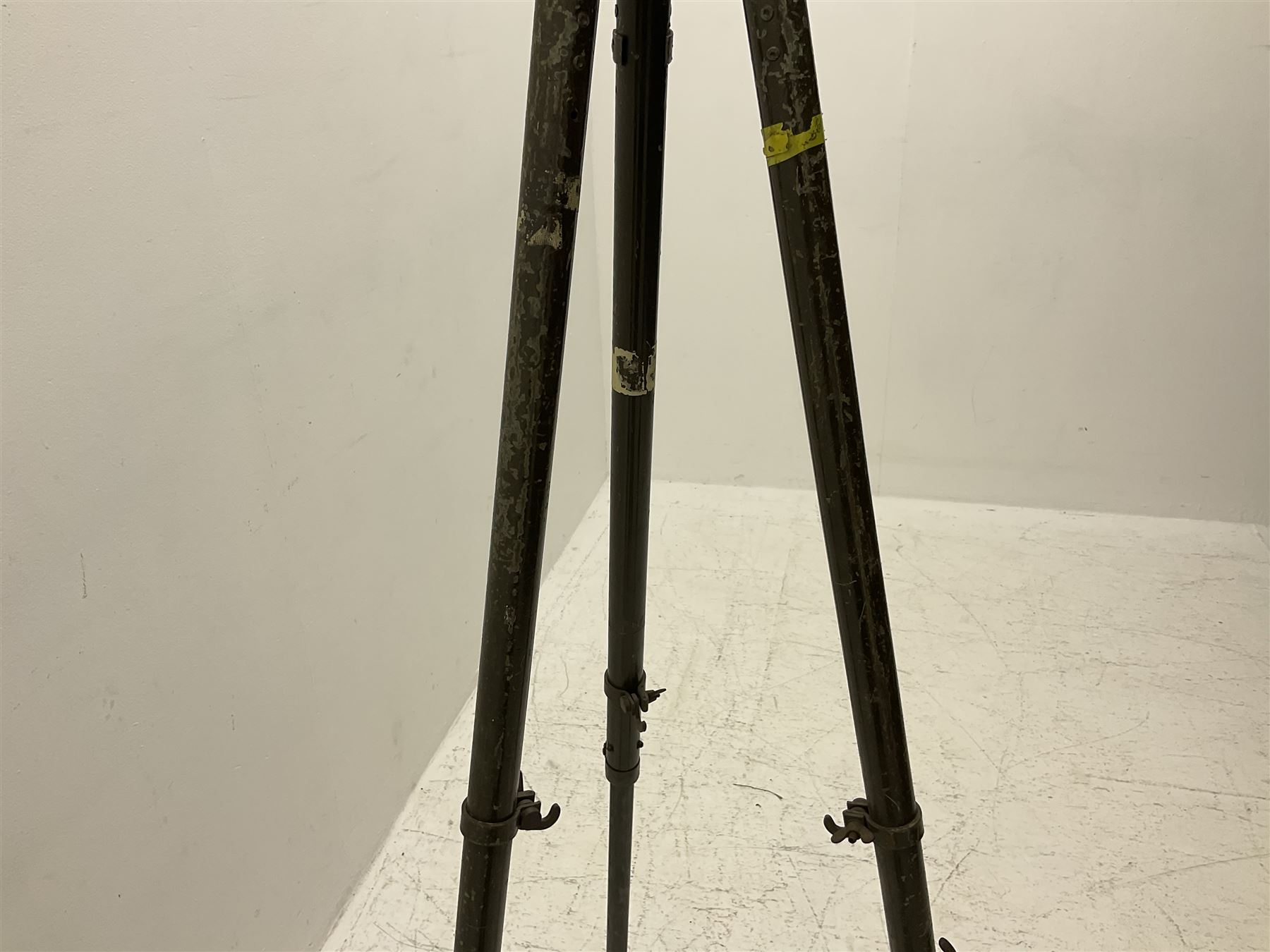 German machine gun stand of adjustable tripod form, marked 'NHW 7/63 12 -135 - 6089'