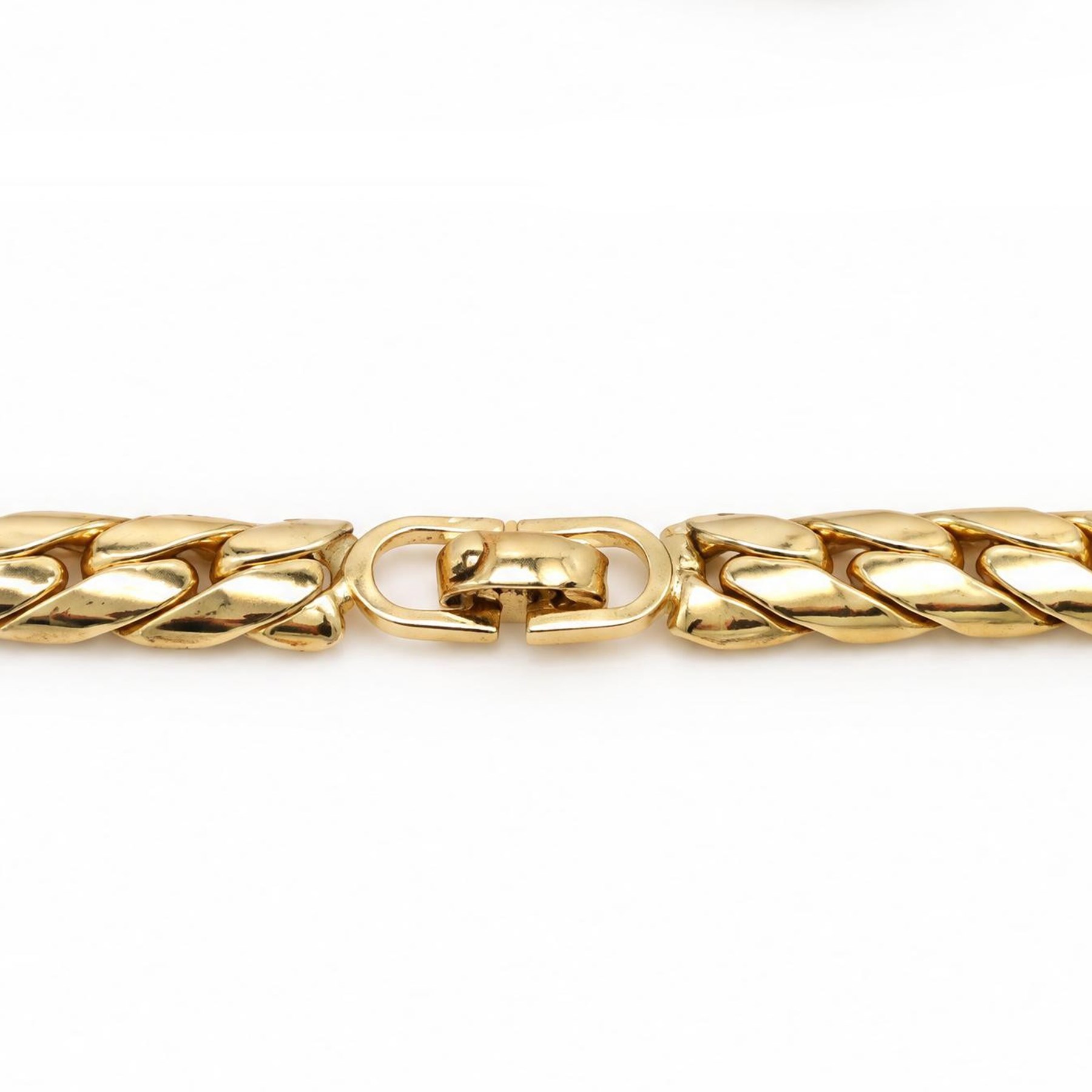 Dior gilt metal Gripoix green and white crystal set collar necklace, stamped Chr. Dior, with a matching pair of earrings, circa 1980's