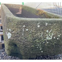 Large 19th century rectangular stone trough - THIS LOT IS TO BE COLLECTED BY APPOINTMENT FROM DUGGLEBY STORAGE, GREAT HILL, EASTFIELD, SCARBOROUGH, YO11 3TX