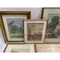 Collection of watercolours, artists including Ada Hill Walker, Henry Earp, E Mallinson, Thomas Sidney, EH Marten, Edwin Aaron Penley, etc (qty)