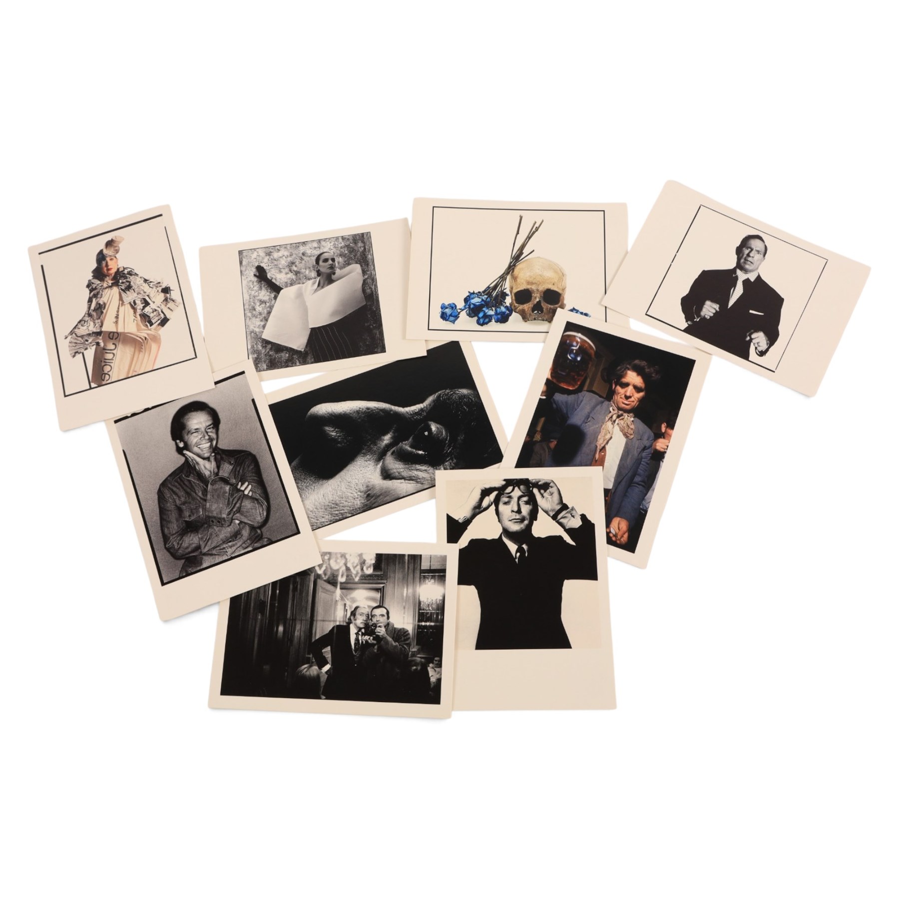 Two books by photographer David Bailey (British 1938-), to include signed first edition 'Nudes 1981-1984' hardback and 'Imagine - a Book for Band Aid' paperback; together with 'Bailey's Box of Postcards - National Portrait Gallery'
