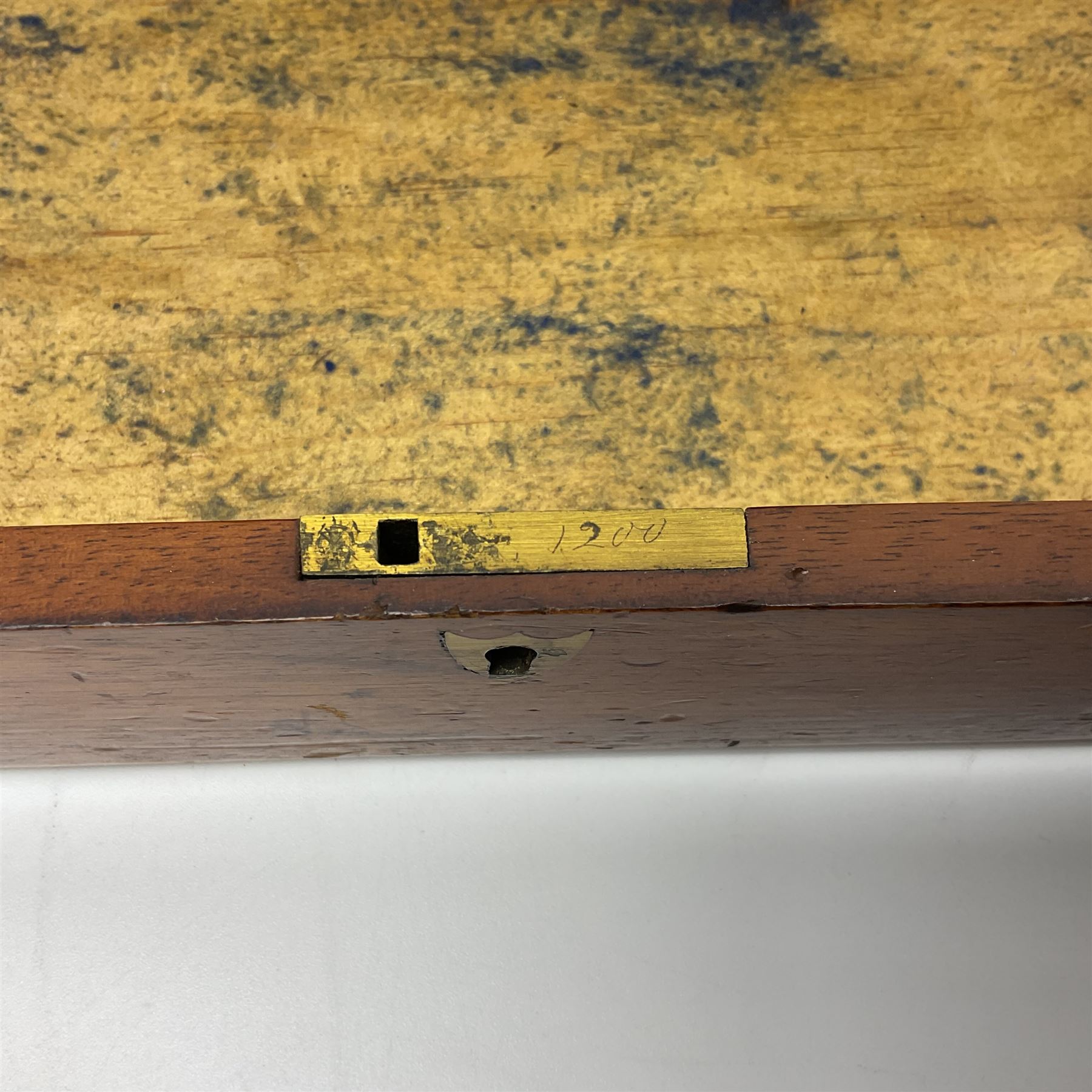 Three modern bullet moulds comprising Lee double cavity .44 calibre, boxed with instructions; and two Lyman .38 calibre; all in unrelated 19th century mahogany box