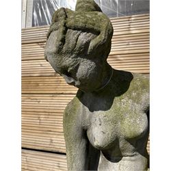 Cast stone garden statue figure - THIS LOT IS TO BE COLLECTED BY APPOINTMENT FROM DUGGLEBY STORAGE, GREAT HILL, EASTFIELD, SCARBOROUGH, YO11 3TX