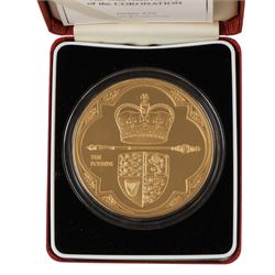 The Royal Mint Jersey 2003 '50th Anniversary of the Coronation' silver proof five ounce ten pound coin, cased with certificate