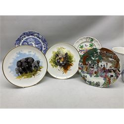 Royal Worcester Balmoral pattern side plates and dinner plates, together with Wedgwood collectors plates and other ceramics 