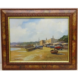  Filey Bay, oil on canvas board signed by Don Micklethwaite (British 1936-) 29cm x 39cm  