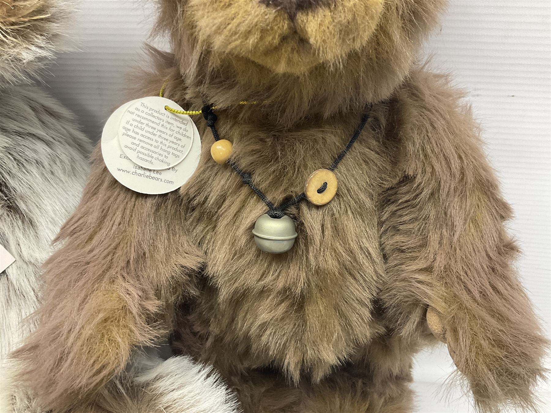 Two Charlie Bears - CB114040B William IV teddy bear, from the 2011 Charlie Bears Plush Collection, limited edition No.3263/4000; H50cm; and CB083796 Kelsey; both designed by Isabelle Lee and with original tags (2)

