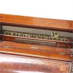 Late 19th Century American cash register in an inlaid walnut case by the National Cash Register Co. Dayton, Ohio USA, H48cm