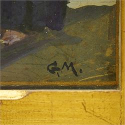 Gerald Edward Moira (British 1867-1959): Mural Design - Venetian Renaissance, pair gouache and oil on board one signed with initials 39cm x 58cm
Provenance: with Campbell Wilson galleries