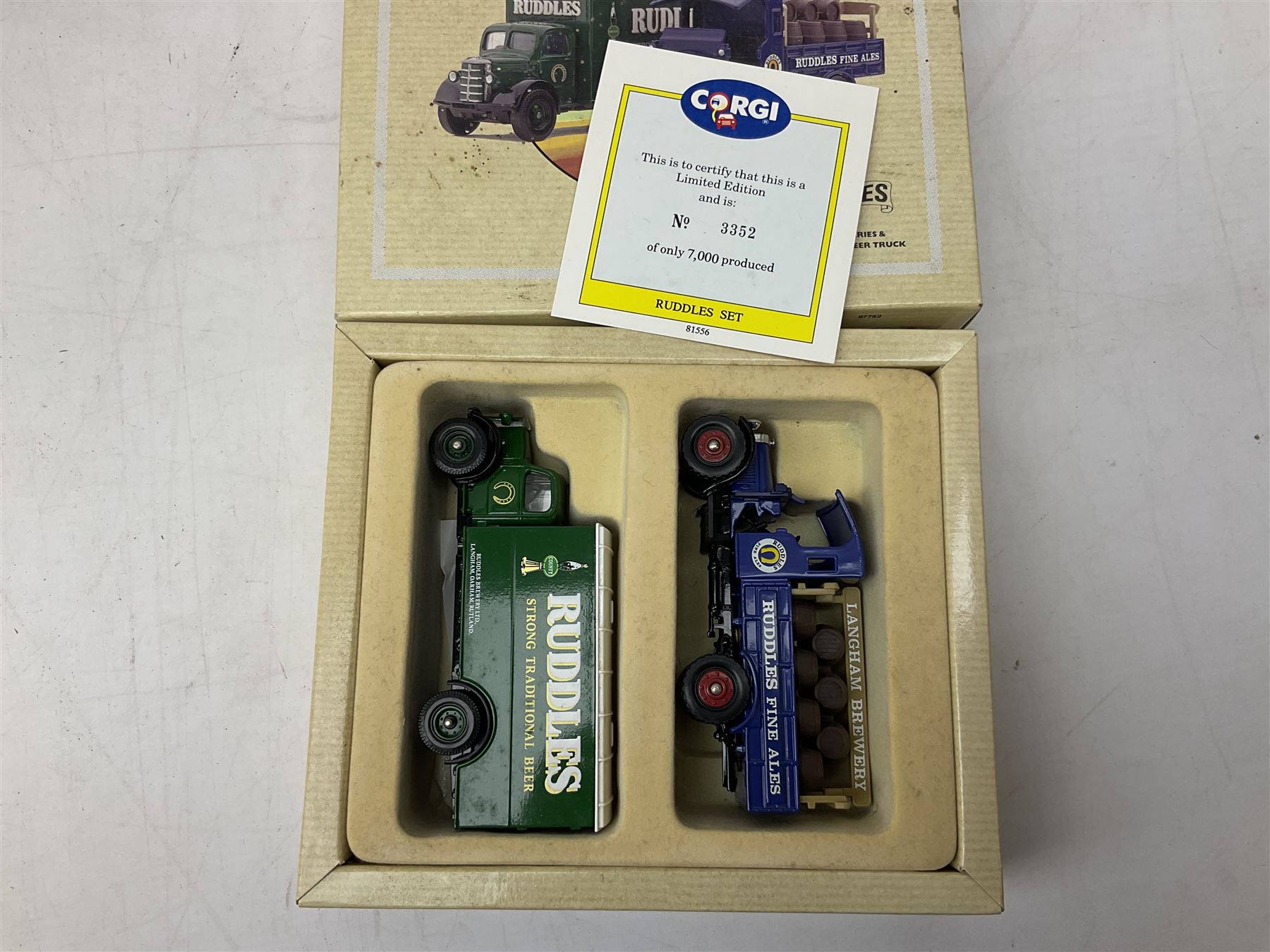 Nineteen boxed Corgi die-cast models sets, to include 50th Anniversary Battle of Britain, The Ruddles, The Bass, Ford- the general utility car, 150th Anniversary Penny Post, White Bread, Charrington etc