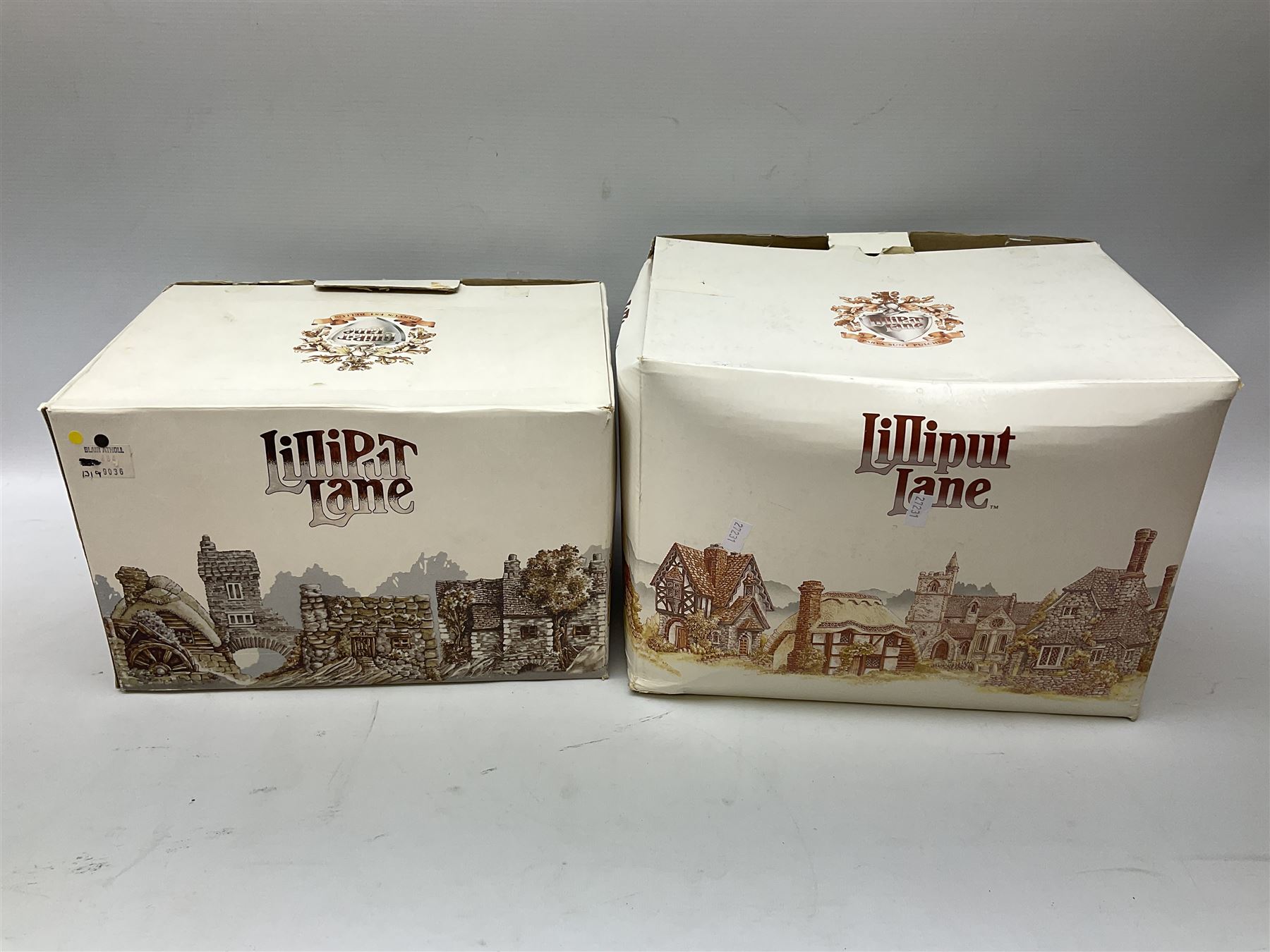 Two limited edition Lilliput Lane cottages, comprising Oakwood Smithy and Blair Athol, both boxed with deeds