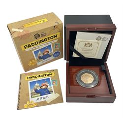 The Royal Mint United Kingdom 2019 'Paddington at St Paul's' gold proof fifty pence coin, cased with certificate