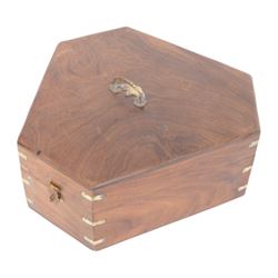 Reproduction brass sextant, in wooden case