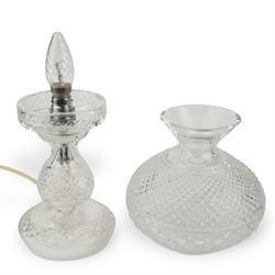 Waterford Inishmore pattern glass table lamp H36cm