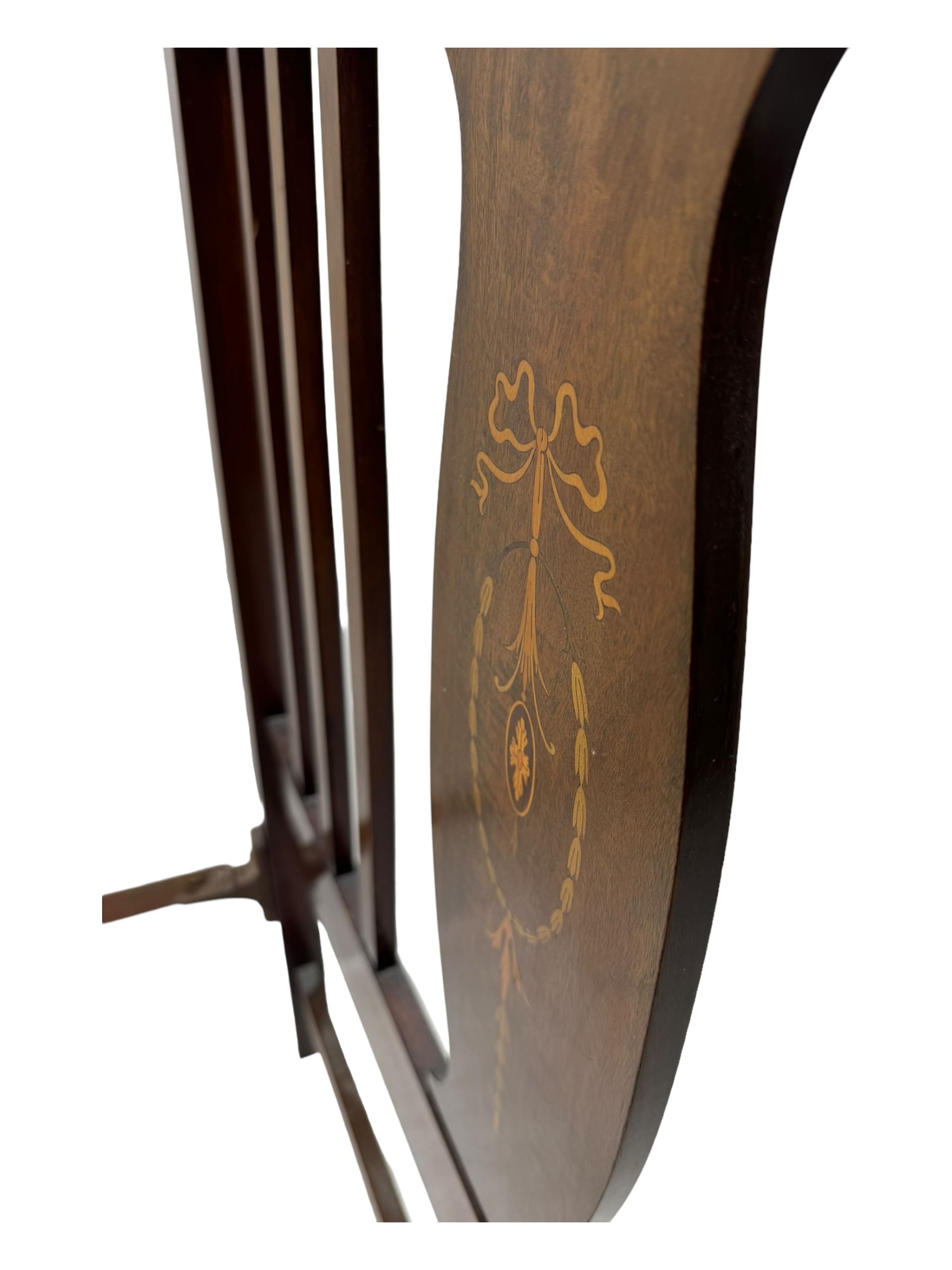 Edwardian inlaid mahogany 3' single bedstead, with headboard, footboard, wooden base and metal side supports; Giltedge 'Astrid 3000' pocket sprung mattress (L190cm, W104cm, D27cm)