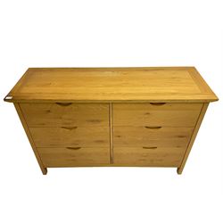 Oak sideboard, fitted with six drawers
