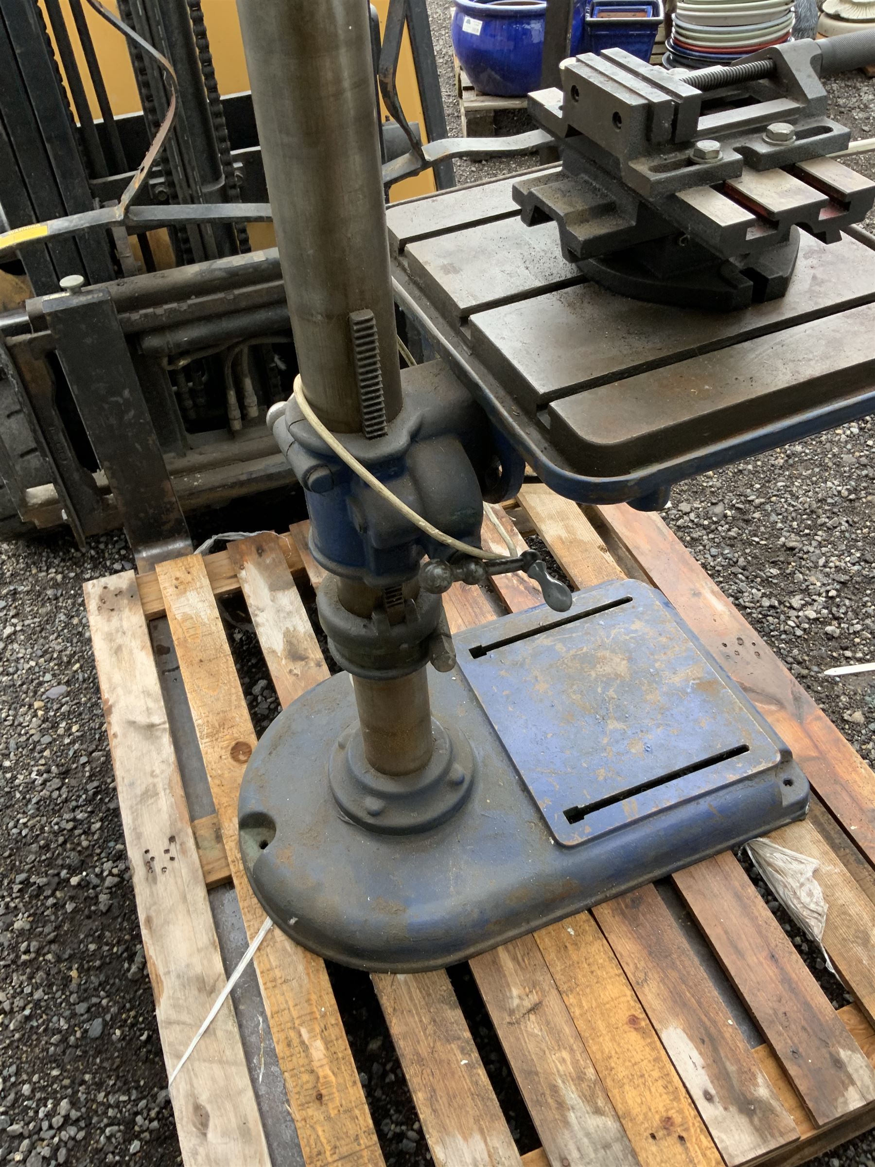 F. O’Brian & Co. Ltd - ‘Fobco 7/8’ large floor standing pillar drill, adjustable spindle speeds, with engineers vice attachment  - THIS LOT IS TO BE COLLECTED BY APPOINTMENT FROM DUGGLEBY STORAGE, GREAT HILL, EASTFIELD, SCARBOROUGH, YO11 3TX